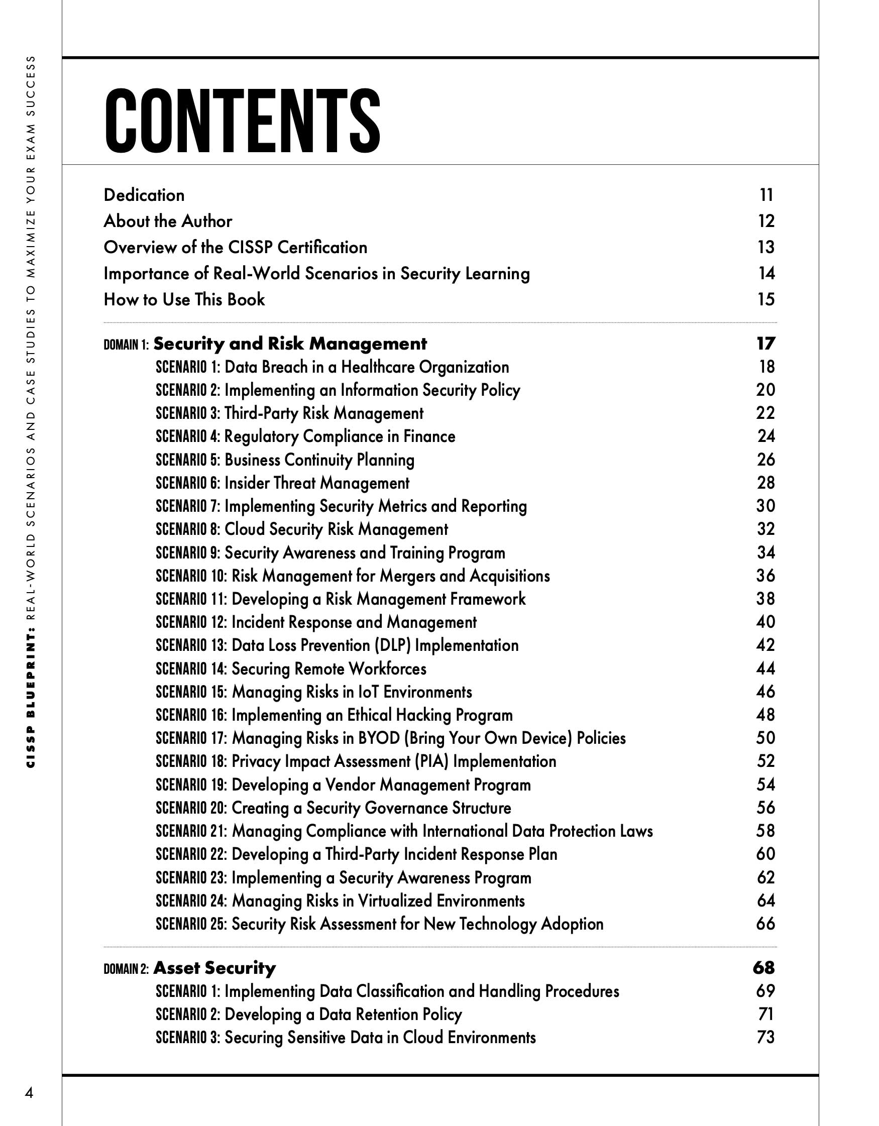 CISSP Blueprint Book Contents