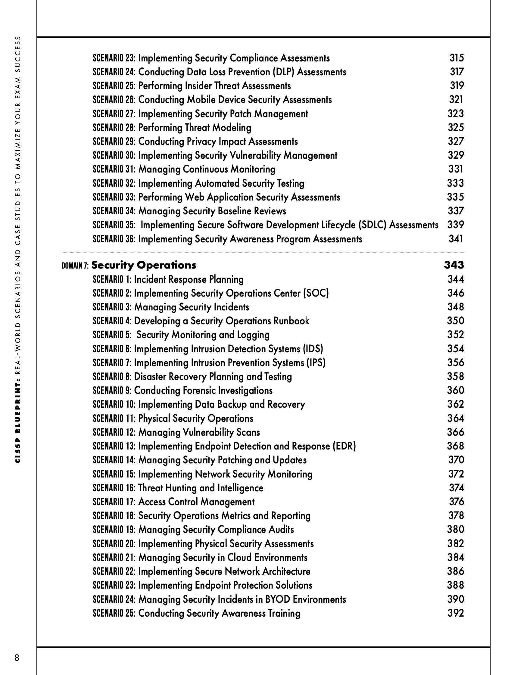 CISSP Blueprint Book Contents