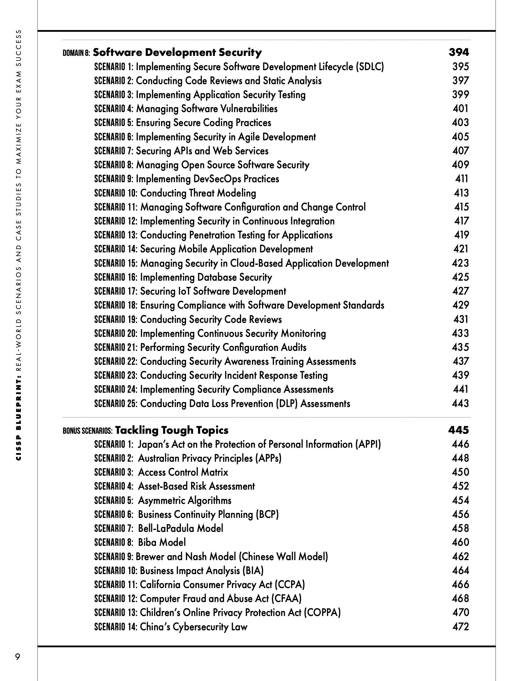 CISSP Blueprint Book Contents